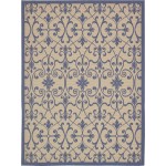 Rug Unique Loom Outdoor Botanical Blue Rectangular 9' 0 x 12' 0