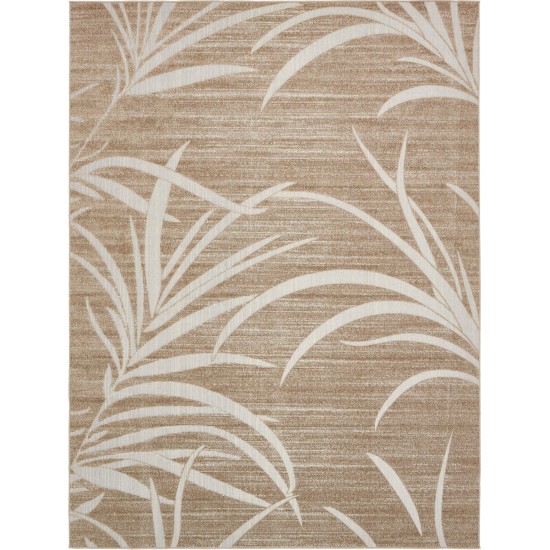 Rug Unique Loom Outdoor Botanical Beige Rectangular 9' 0 x 12' 0