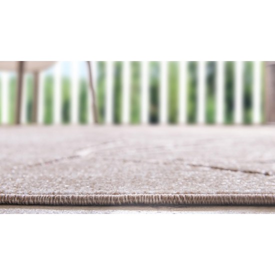 Rug Unique Loom Outdoor Botanical Beige Rectangular 9' 0 x 12' 0