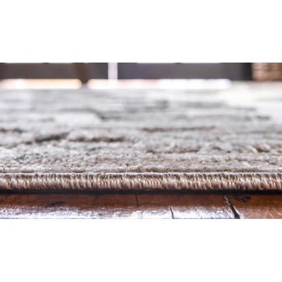 Rug Unique Loom Outdoor Botanical Beige/Gray Rectangular 9' 0 x 12' 0