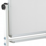 64.25"W x 64.75"H Double-Sided Mobile White Board with Pen Tray
