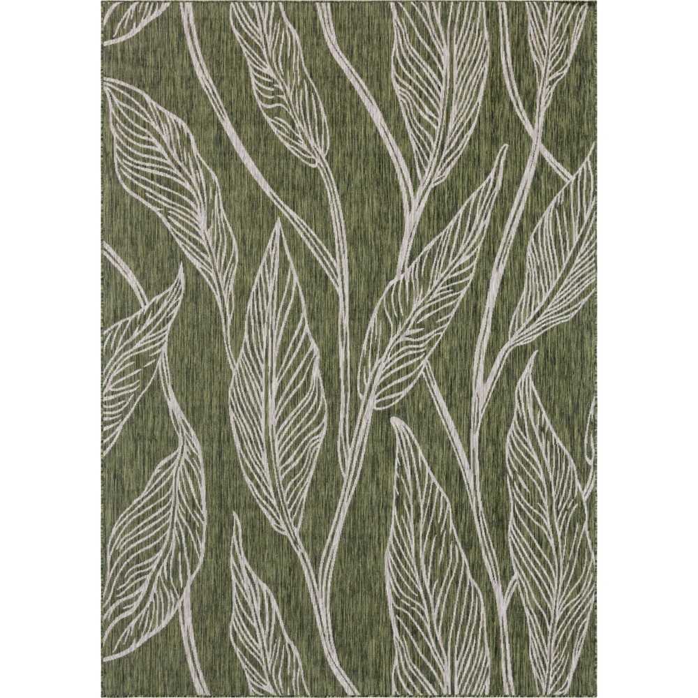 Rug Unique Loom Outdoor Botanical Green Rectangular 8' 0 x 11' 4 Rug Unique Loom Outdoor Botanical Green Rectangular 8' 0 x 11' 4