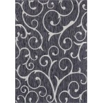 Rug Unique Loom Outdoor Botanical Charcoal Gray Rectangular 8' 0 x 11' 4