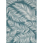 Rug Unique Loom Outdoor Botanical Teal Rectangular 8' 0 x 11' 4