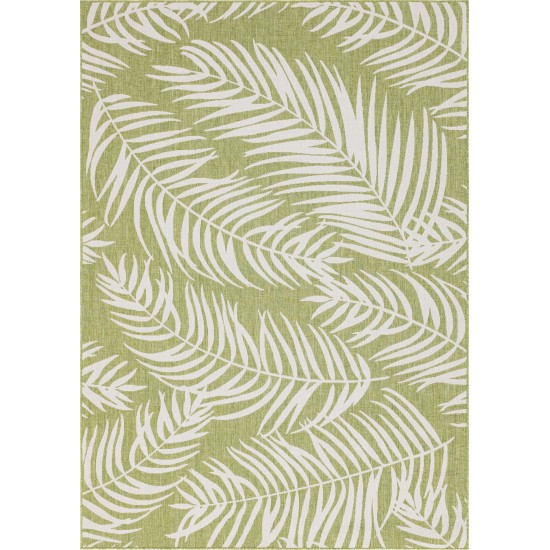 Rug Unique Loom Outdoor Botanical Green Rectangular 8' 0 x 11' 4