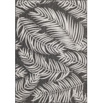 Rug Unique Loom Outdoor Botanical Black Rectangular 8' 0 x 11' 4