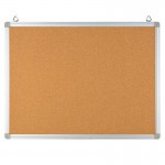 23.5"W x 17.75"H Natural Cork Board with Aluminum Frame