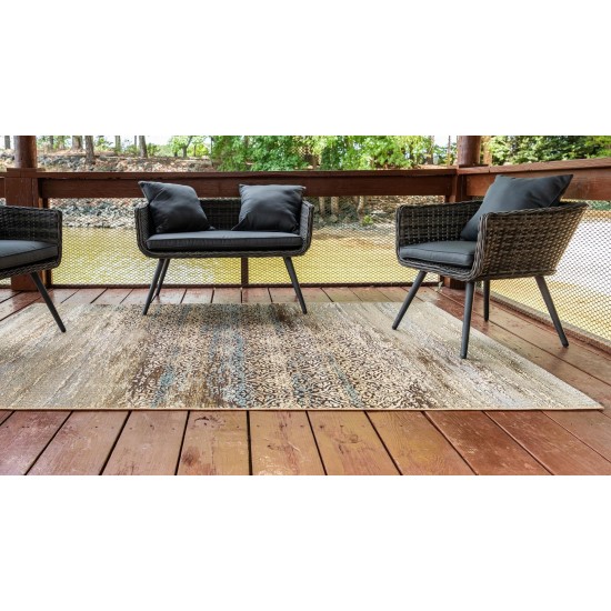 Rug Unique Loom Outdoor Botanical Beige Rectangular 8' 0 x 11' 4