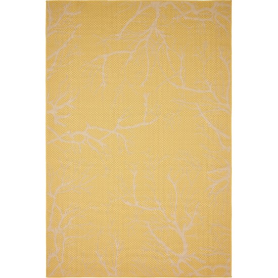 Rug Unique Loom Outdoor Botanical Yellow Rectangular 8' 0 x 11' 4