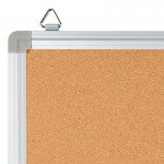 23.5"W x 17.75"H Natural Cork Board with Aluminum Frame