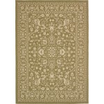 Rug Unique Loom Outdoor Botanical Light Green Rectangular 8' 0 x 11' 4