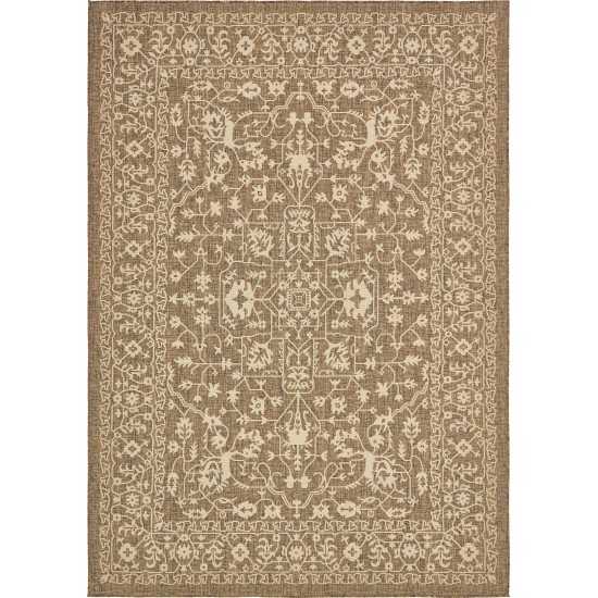 Rug Unique Loom Outdoor Botanical Brown Rectangular 8' 0 x 11' 4