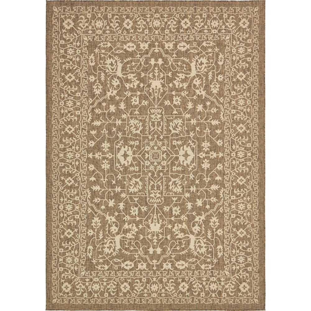 Rug Unique Loom Outdoor Botanical Brown Rectangular 8' 0 x 11' 4 Rug Unique Loom Outdoor Botanical Brown Rectangular 8' 0 x 11' 4