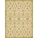 Rug Unique Loom Outdoor Botanical Light Green Rectangular 8' 0 x 11' 4