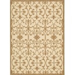 Rug Unique Loom Outdoor Botanical Brown Rectangular 8' 0 x 11' 4
