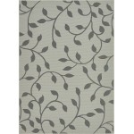 Rug Unique Loom Outdoor Botanical Gray Rectangular 8' 0 x 11' 4