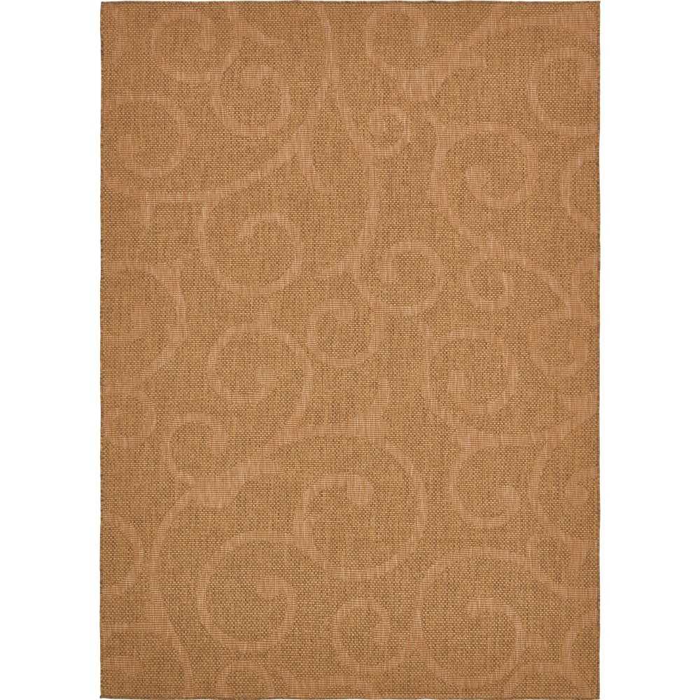 Rug Unique Loom Outdoor Botanical Brown Rectangular 8' 0 x 11' 4