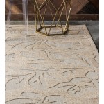 Rug Unique Loom Outdoor Botanical Beige Rectangular 8' 0 x 10' 0