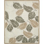 Rug Unique Loom Outdoor Botanical Beige/Gray Rectangular 8' 0 x 10' 0