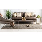Rug Unique Loom Outdoor Botanical Gray Rectangular 8' 0 x 10' 0