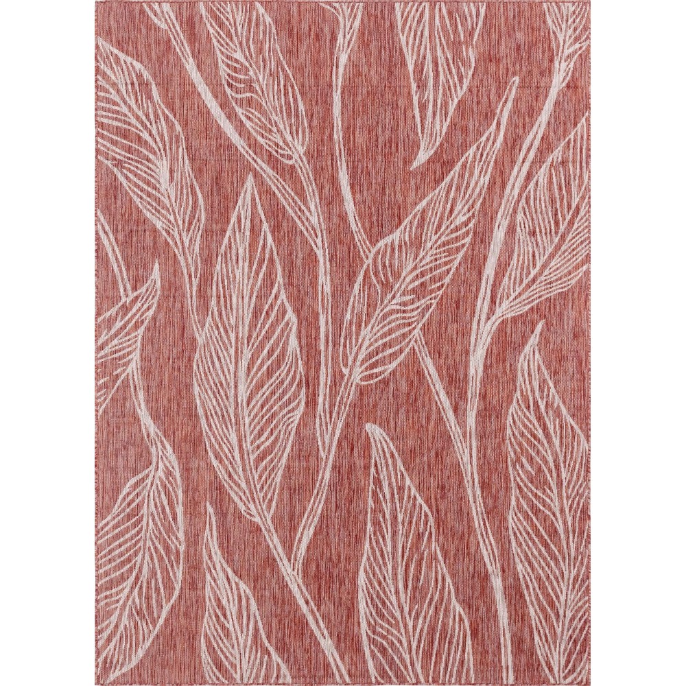 Rug Unique Loom Outdoor Botanical Rust Red Rectangular 7' 0 x 10' 0 Rug Unique Loom Outdoor Botanical Rust Red Rectangular 7' 0 x 10' 0