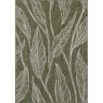 Rug Unique Loom Outdoor Botanical Green Rectangular 7' 0 x 10' 0