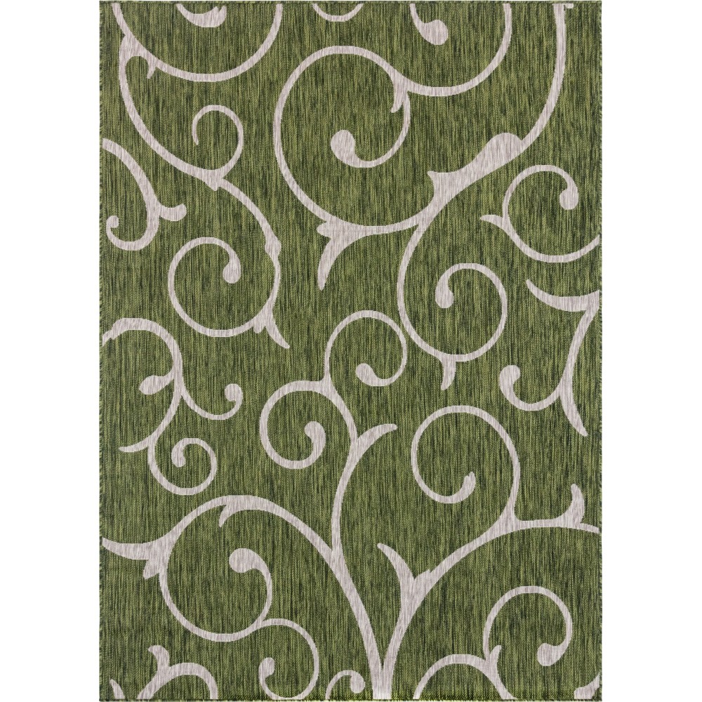 Rug Unique Loom Outdoor Botanical Green Rectangular 7' 0 x 10' 0 Rug Unique Loom Outdoor Botanical Green Rectangular 7' 0 x 10' 0