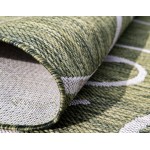 Rug Unique Loom Outdoor Botanical Green Rectangular 7' 0 x 10' 0