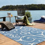 Rug Unique Loom Outdoor Botanical Blue Rectangular 7' 0 x 10' 0