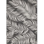 Rug Unique Loom Outdoor Botanical Black Rectangular 7' 0 x 10' 0