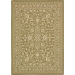 Rug Unique Loom Outdoor Botanical Light Green Rectangular 7' 0 x 10' 0