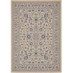 Rug Unique Loom Outdoor Botanical Beige/Blue Rectangular 7' 0 x 10' 0