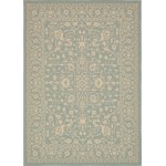 Rug Unique Loom Outdoor Botanical Light Blue Rectangular 7' 0 x 10' 0