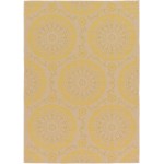 Rug Unique Loom Outdoor Botanical Yellow Rectangular 7' 0 x 10' 0