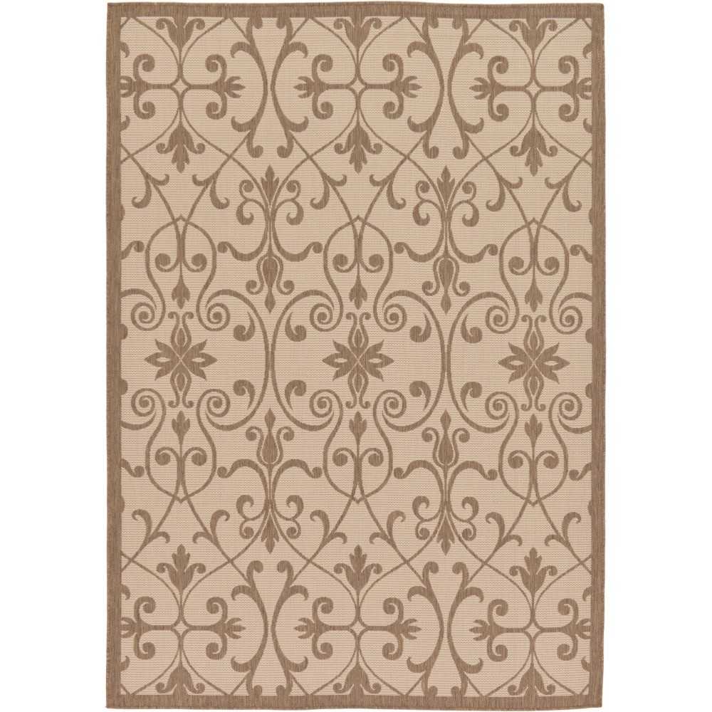 Rug Unique Loom Outdoor Botanical Brown Rectangular 7' 0 x 10' 0 Rug Unique Loom Outdoor Botanical Brown Rectangular 7' 0 x 10' 0