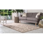 Rug Unique Loom Outdoor Botanical Brown Rectangular 7' 0 x 10' 0