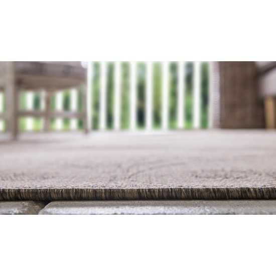 Rug Unique Loom Outdoor Botanical Brown Rectangular 7' 0 x 10' 0