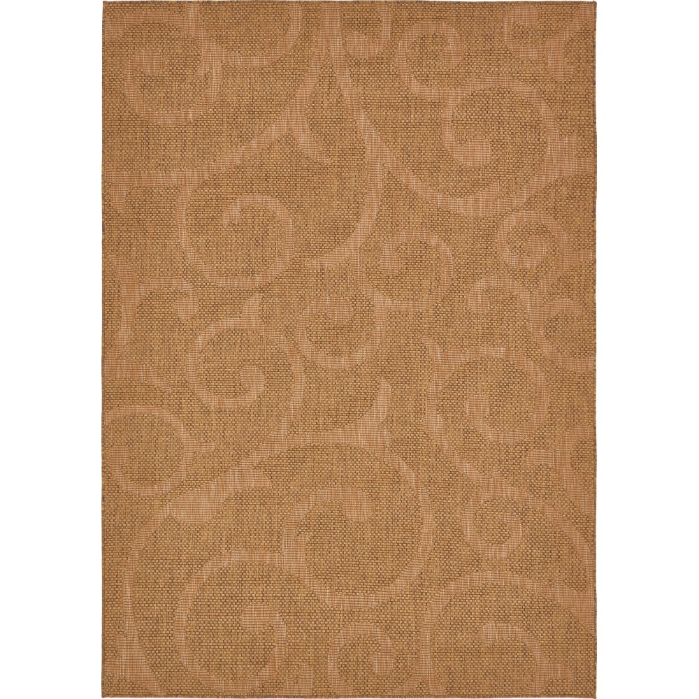 Rug Unique Loom Outdoor Botanical Brown Rectangular 7' 0 x 10' 0 Rug Unique Loom Outdoor Botanical Brown Rectangular 7' 0 x 10' 0