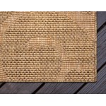 Rug Unique Loom Outdoor Botanical Brown Rectangular 7' 0 x 10' 0