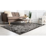 Rug Unique Loom Outdoor Botanical Light Gray Rectangular 7' 0 x 10' 0
