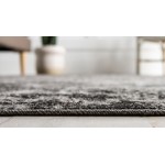 Rug Unique Loom Outdoor Botanical Light Gray Rectangular 7' 0 x 10' 0