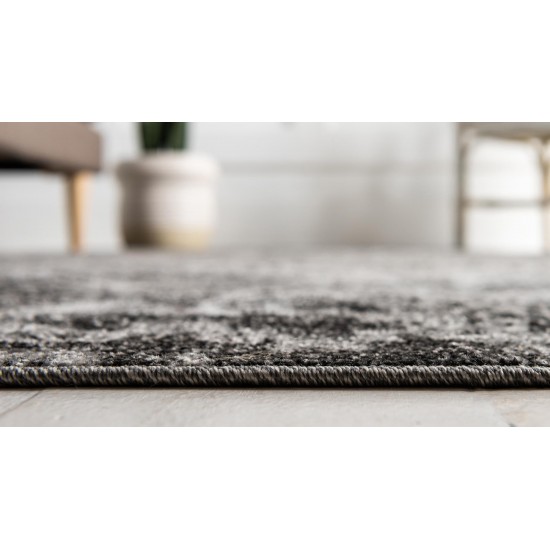 Rug Unique Loom Outdoor Botanical Light Gray Rectangular 7' 0 x 10' 0