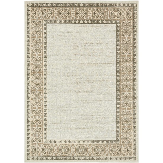 Rug Unique Loom Outdoor Botanical Ivory Rectangular 7' 0 x 10' 0