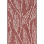 Rug Unique Loom Outdoor Botanical Rust Red Rectangular 6' 0 x 9' 0