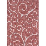 Rug Unique Loom Outdoor Botanical Rust Red Rectangular 6' 0 x 9' 0