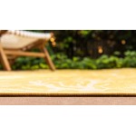 Rug Unique Loom Outdoor Botanical Yellow Rectangular 6' 0 x 9' 0