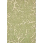 Rug Unique Loom Outdoor Botanical Light Green Rectangular 6' 0 x 9' 0