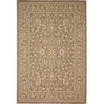 Rug Unique Loom Outdoor Botanical Brown Rectangular 6' 0 x 9' 0