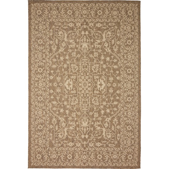 Rug Unique Loom Outdoor Botanical Brown Rectangular 6' 0 x 9' 0