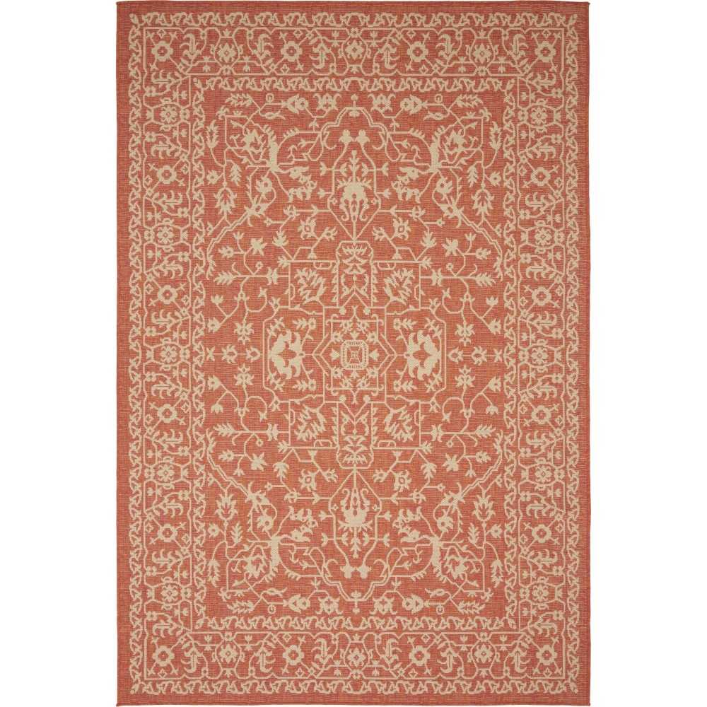 Rug Unique Loom Outdoor Botanical Terracotta Rectangular 6' 0 x 9' 0 Rug Unique Loom Outdoor Botanical Terracotta Rectangular 6' 0 x 9' 0